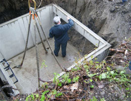 Intallation of a marsh pump pit pump tank