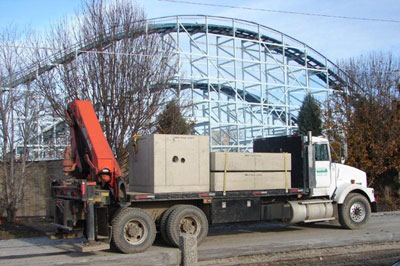 Spoerr Precast Concrete, Inc. delivers precast concrete products to Cedar Point Amusement Park in Sandusky, Ohio.